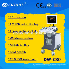 new tech color USG & touch screen color doppler 4D & affordable and reliable trolley 4D ultrasound machine